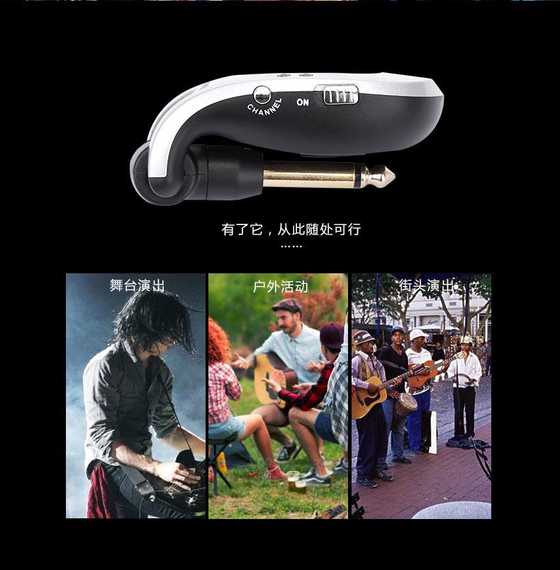 Cao cấp XVIVE U2 guitar điện bass nhạc cụ giai đoạn hiệu suất máy phát không dây cáp thay thế 3 - Phụ kiện nhạc cụ dây elixir