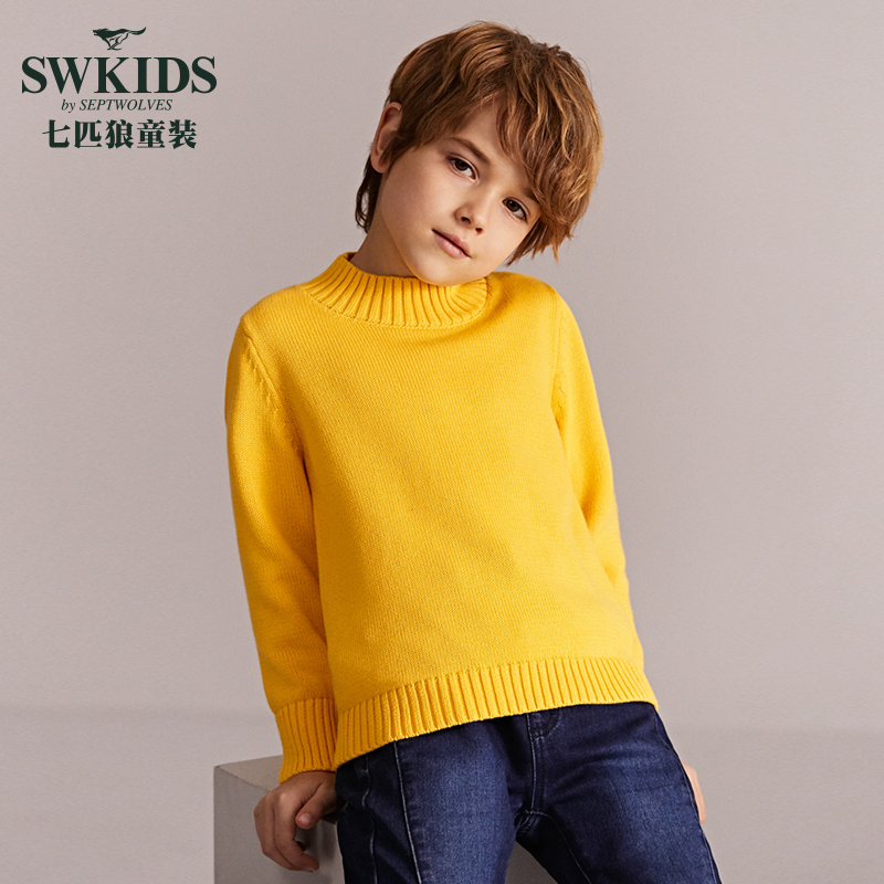七匹狼 纯棉 男童半高领套头针织衫 聚划算天猫优惠券折后¥59包邮(¥109-50)110~160码4色可选 七匹狼 纯棉 男童半高领套头针织衫 聚划算天猫优惠券折后¥59包邮(¥109-50)110~160码4色可选