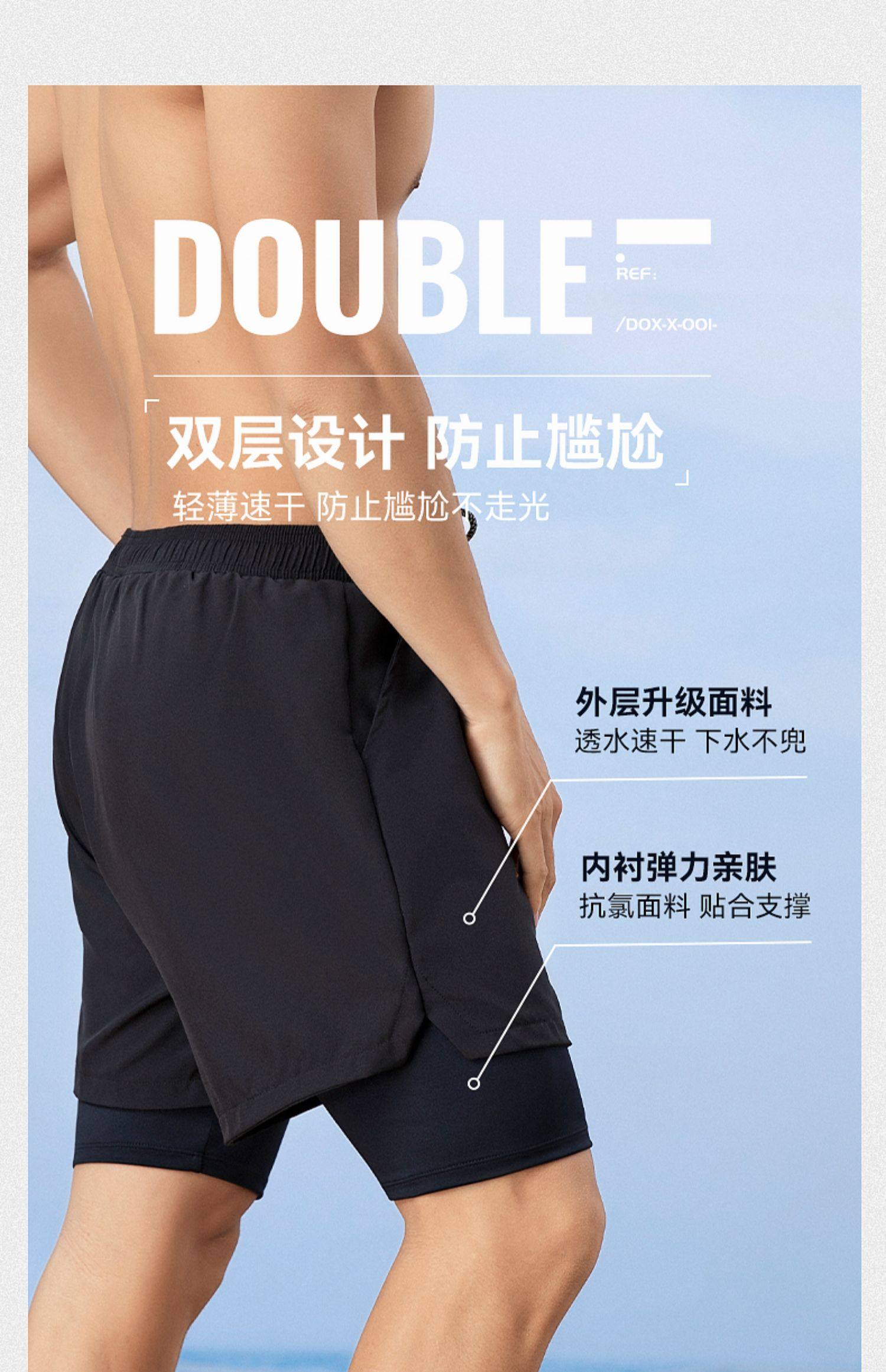 Kappa 卡帕 男式长袖防晒泳衣双层短裤套装 天猫优惠券折后￥74.9包邮（￥89.9-15）多色可选