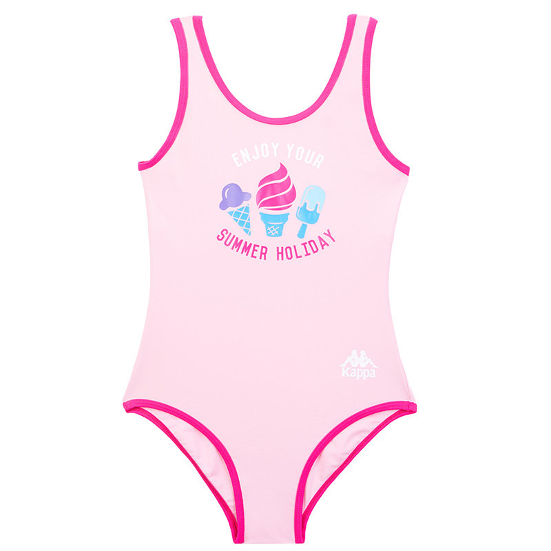 KAPPA KAPPA swimming hot spring children's ins wind one-piece swimsuit comfortable outdoor girls quick-drying floating suit swimming trunks