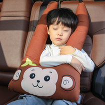 Korean version of the car pillow personality cute car pillow Childrens sleep pillow neck protection cartoon doll car supplies