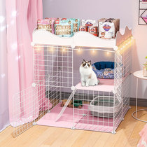 Cat cage Home villa Indoor pet cat large free space Luxury small cat house Cat house Cat empty cage