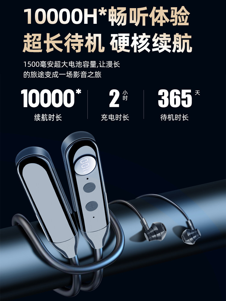 Senhomtog Bluetooth Headset Original Genuine Wireless Neck-Mounted High-Capacity High-Quality 2025 New Model