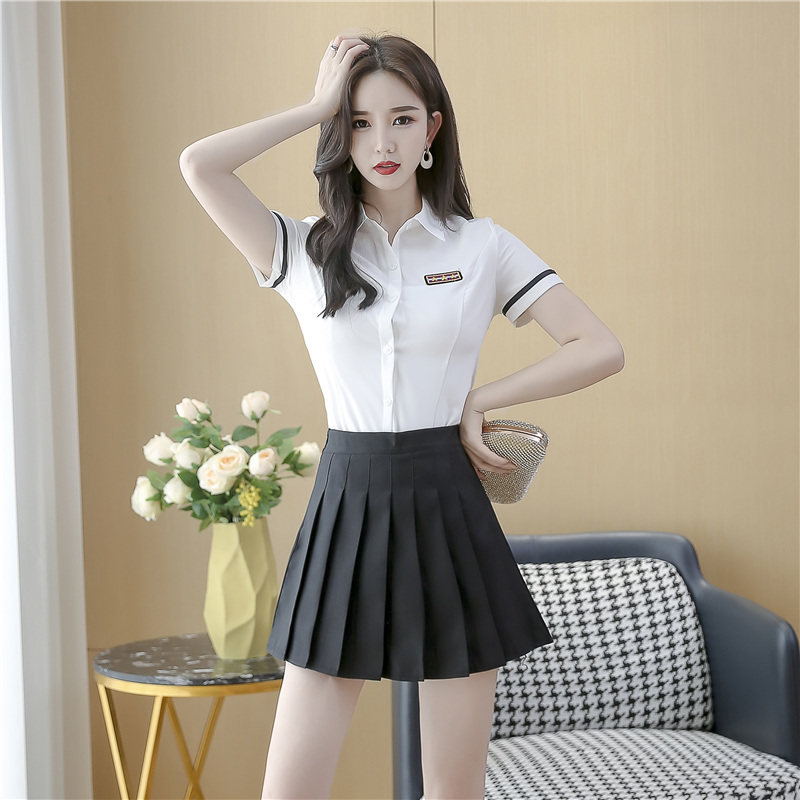 New Foot Bath Technician Workwear Woman Skirt Hem Hotel Shirt body Foot Therapy Beauty Salon Temperament Suit Thyme