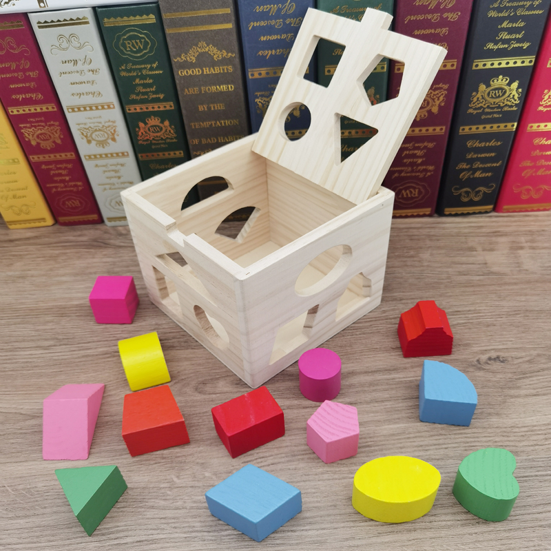 Children's geometric thirteen-hole shape matching intelligence box Building blocks 1-2-3 years old baby early education educational toys