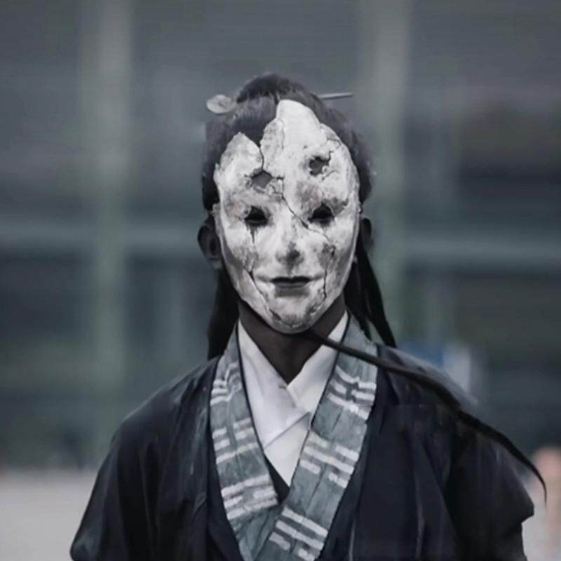 Black Myth Wukong Mi Daoren Mask Cosplay Robe Game Peripherals Halloween Costume Props Mi Daoren Wig