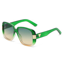 2023 Large Frame Glasses for Women Anti-UV Sunglasses Internet Celebrities Metal Accessories Round Face Fashion Trend