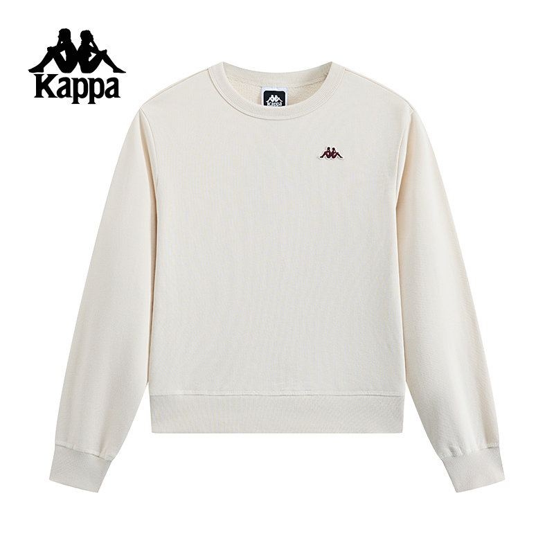 Kappa New Spring and Autumn Round Neck Sports Sweatshirt Knit Pullover Women's Trendy Casual Top