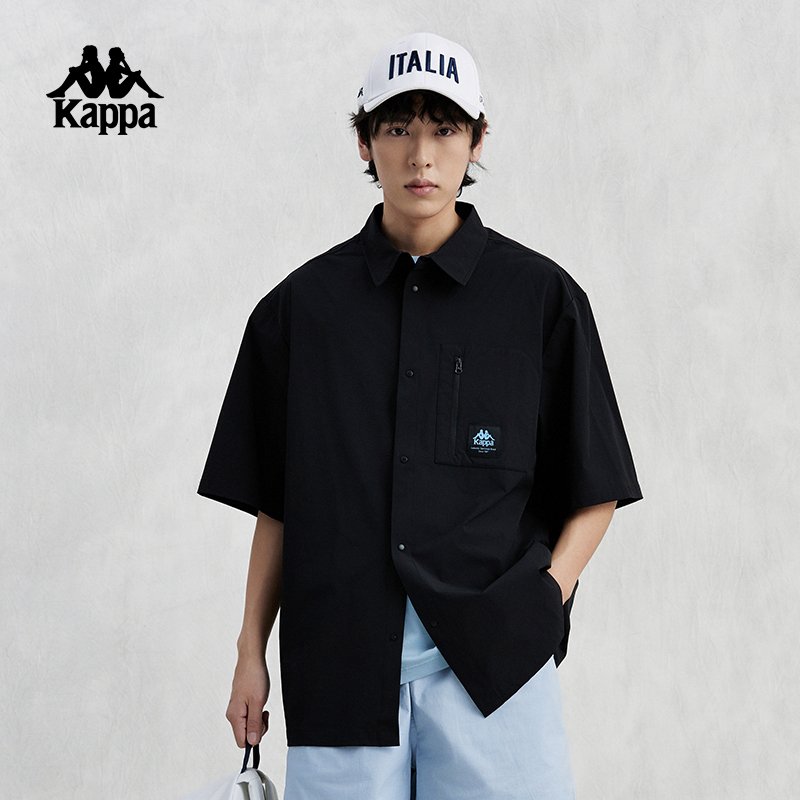 Kappa Short-Sleeved Shirt 2026 New Men's Summer Elastic Sports Half-Sleeved Simple Casual Waterproof T-Shirt Shirt