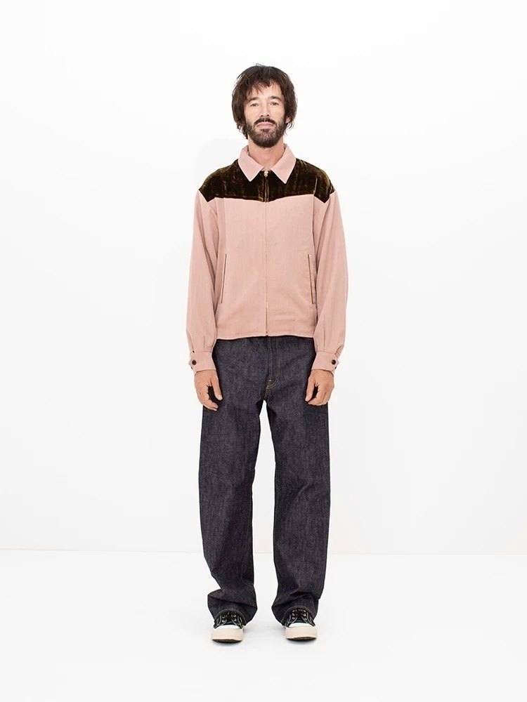 MAYFIELD SWING TOP (W/L) 夾克老錢風羊毛亞麻接拼絲絨VISVIM