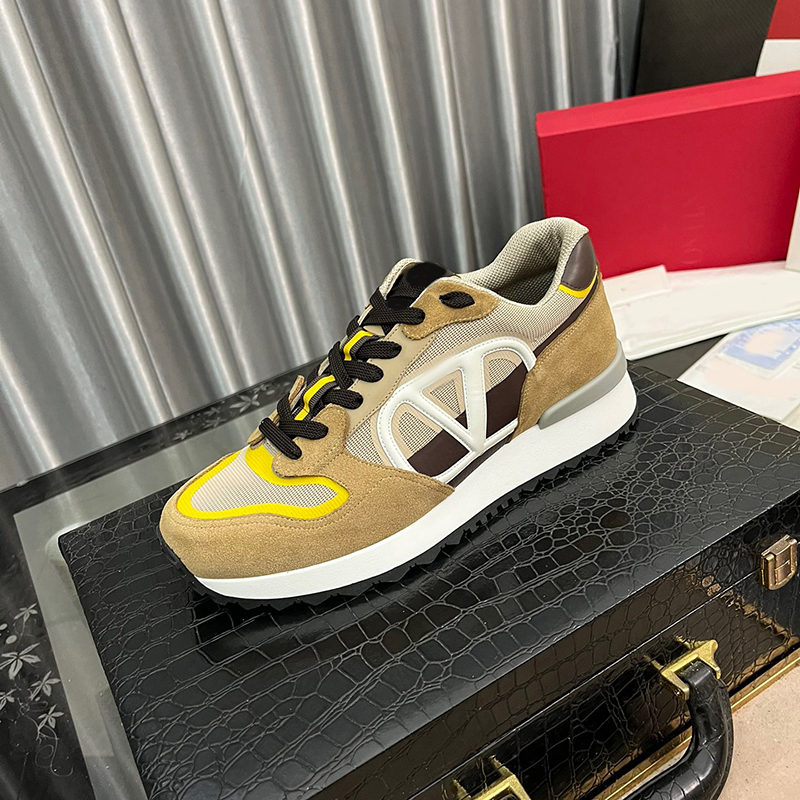 Men's Sports Casual Shoes, Genuine Leather, Mesh, Breathable, Fashionable, Trendy, Korean Style, British Style, Comfortable, 2023 Autumn New Model, European Style