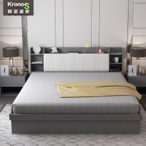 Konosijia Nordic bed Double bed 1 8-meter bed Master bedroom 1 5-meter bed Modern simple drawer storage soft bag bed