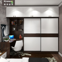 Kono Shijia Nordic minimalist whole house furniture Overall wardrobe with desk bookcase combination large wardrobe Modern simplicity