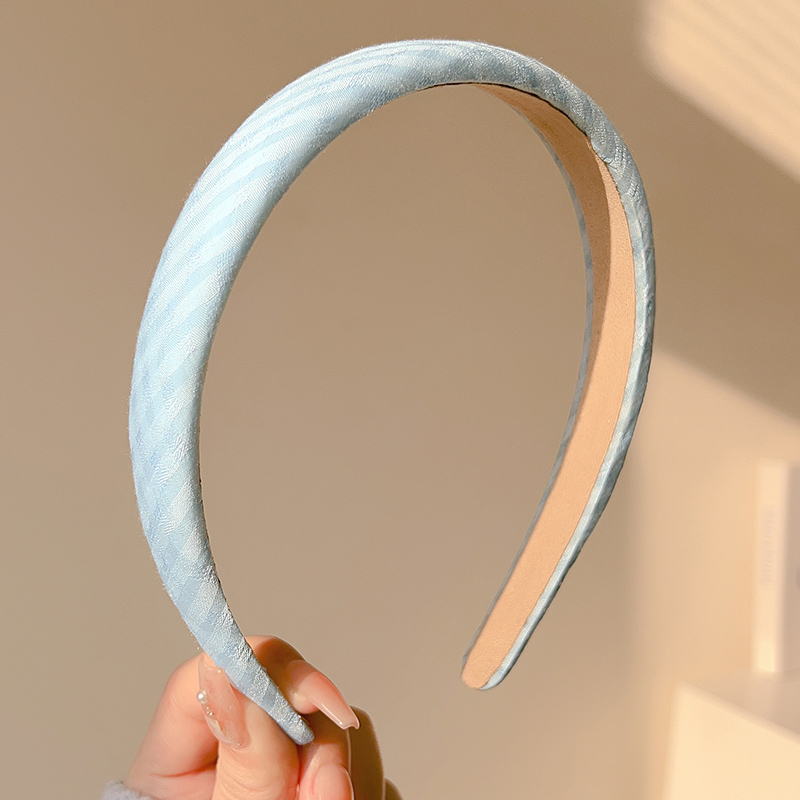 images 4:Mori's high-cranial blue hair hoop female 2023 new lily departure bundle gas wash face hair stamped hair hoop