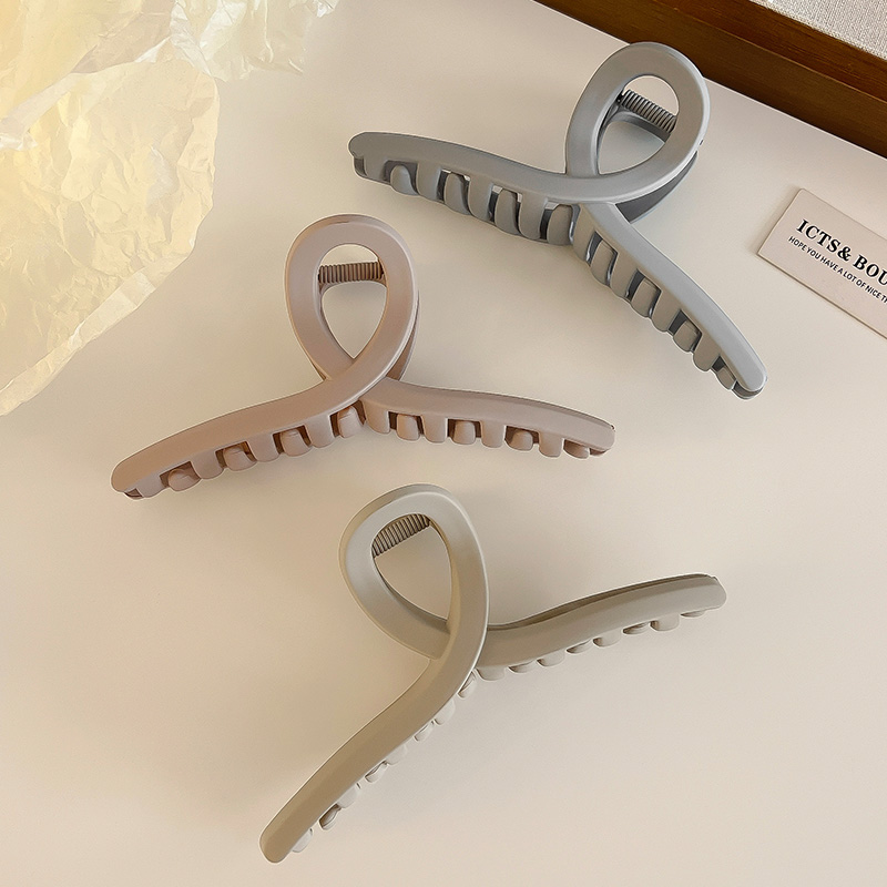 images 24:Superlarge hair clamp female 2023 new hair volume multiple hair clip high-sense head shark clip headdress