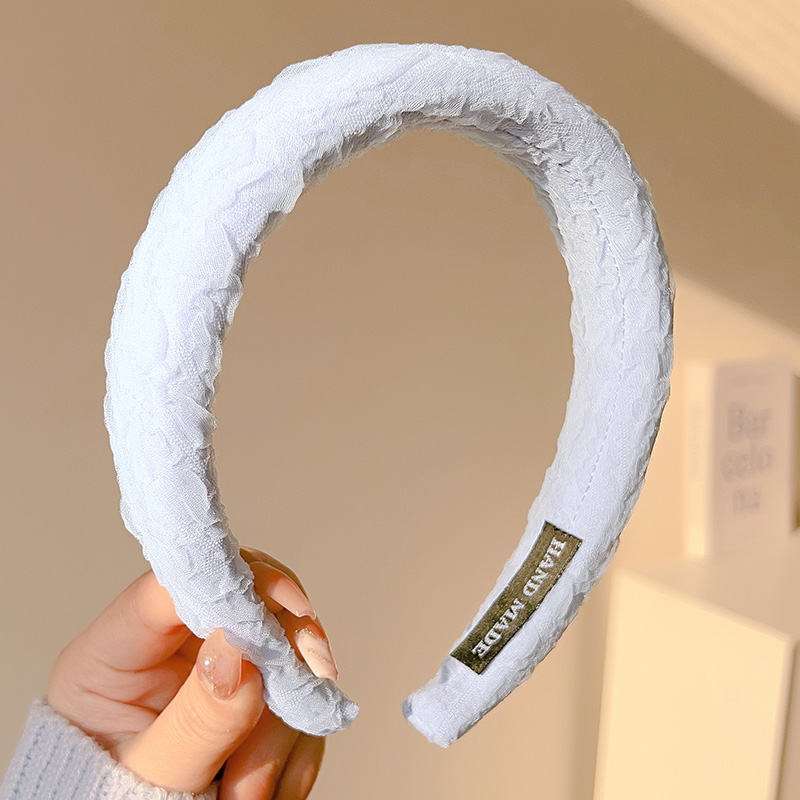 images 10:Mori's high-cranial blue hair hoop female 2023 new lily departure bundle gas wash face hair stamped hair hoop