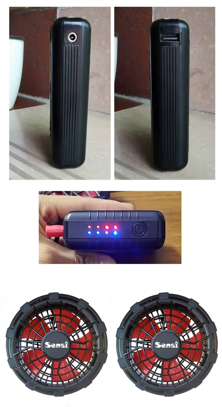 Làm mát mùa hè điều hòa không khí phù hợp với nam 12V quạt không chổi than gió mạnh thợ hàn phù hợp với quần áo quạt bộ phụ kiện đầy đủ quạt gắn áo bảo hộ
