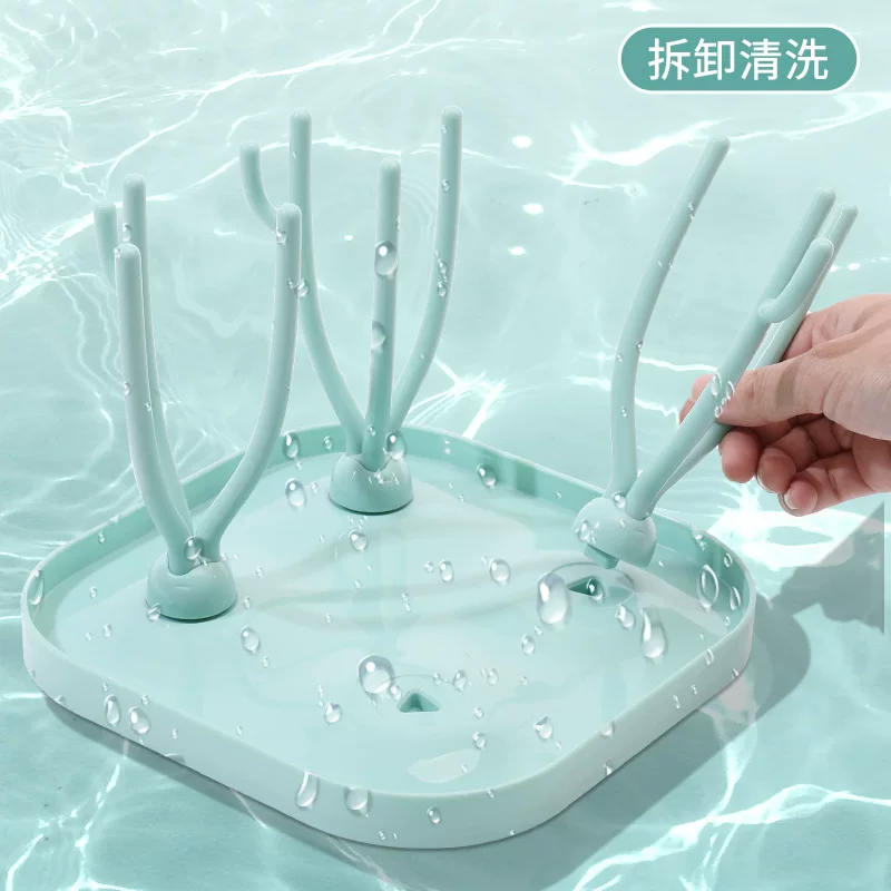 Bottle detergent, children's drying rack with glass