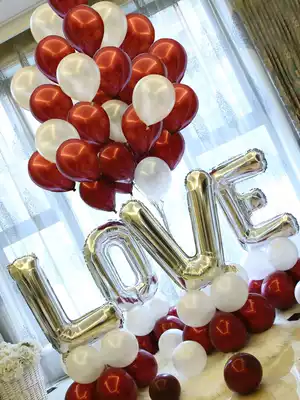 Net red wedding room balloon women's bedroom birthday proposal party scene decoration wedding supplies package