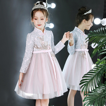 Girls Long Sleeve Dress Autumn Dress 2021 New Little Girl Autumn Winter Childrens Dress Baby Princess Skirt