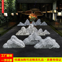 Natural stone sculpted Sina Stone Sliced Stone Landscape Taishan Stone Combined Chinese Courtyard Zen landscape and scenery Custom
