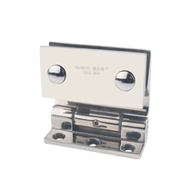Shower room glass door hinge 90 degree folding partition 304 stainless steel one-way outward opening 180 degree hinge bathroom clip
