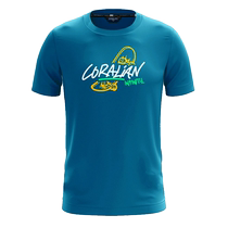 Kelian badminton clothing for men and women fashionable summer breathable quick-drying short-sleeved tops blue couple sportswear suit