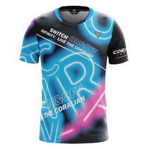 Kolian Korean badminton suit womens suit mens short-sleeved summer new couple team uniform breathable quick-drying top