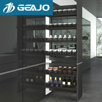 Halberd GEAJO cabinet basket big monster pull basket high cabinet pull basket high back basket kitchen pull basket side pull basket