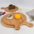 Khay gỗ đựng đồ ăn có tay cầm khay gỗ tròn chất liệu gỗ tre Khay gỗ