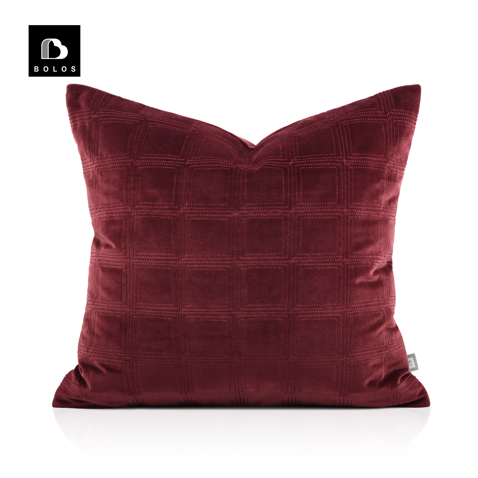 Modern minimalist light luxury model room Italian minimalist Hong Kong style Nordic wine red flannel custom pillow sofa pillow