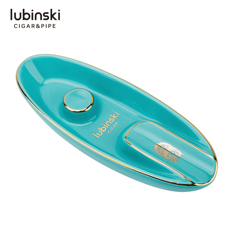 LUBINSKI cigar ashtray single sink ceramic fashion personality ash extinguisher bone china home office bar