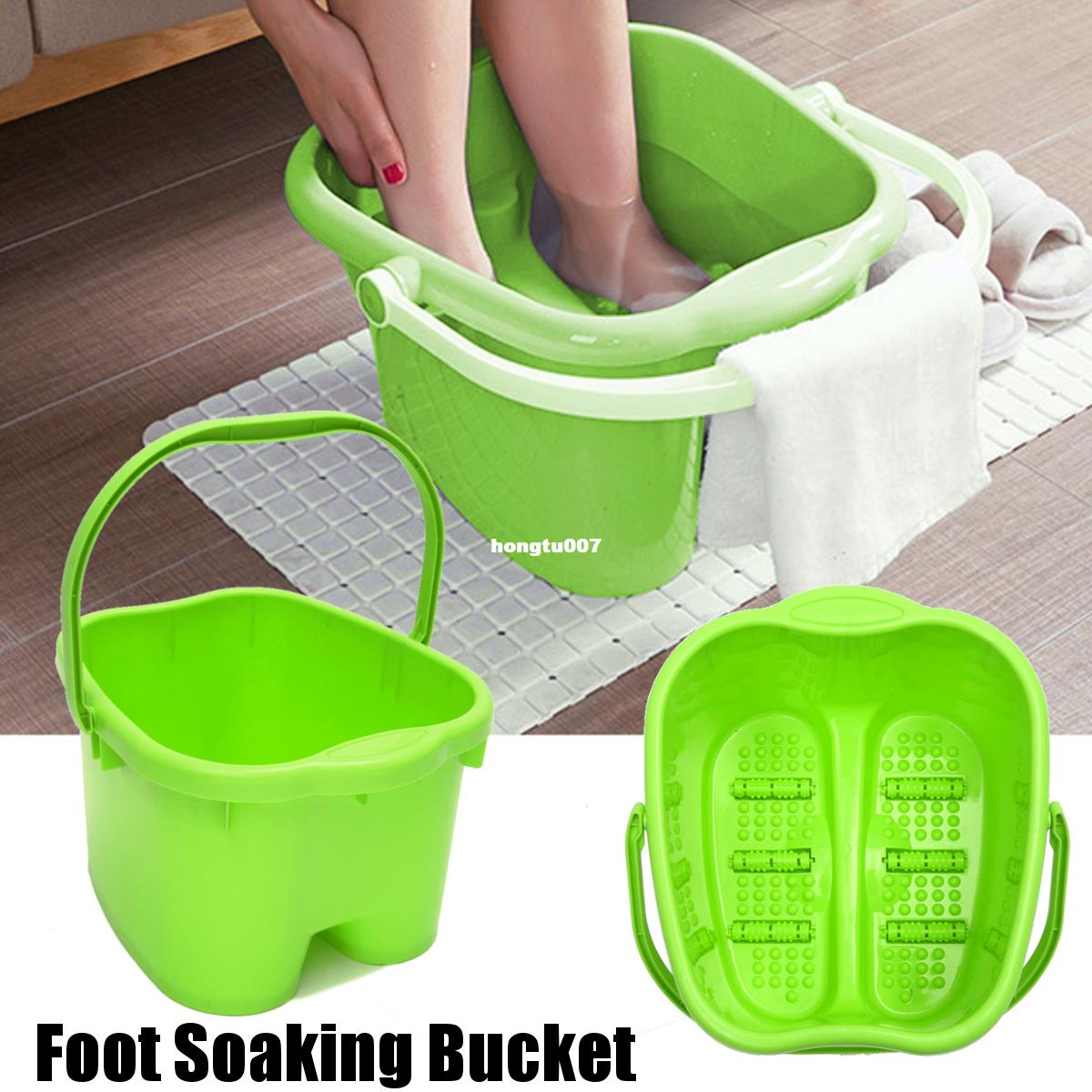 Foot Soaking Bucket ABS Plastic Foot Bath Tub Massage Roller