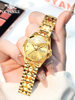 Real Gold Embossed All-Gold Women's Watch, Mechanical Watch, Fully Automatic, Branded, Genuine, Waterproof, Niche, Light Luxury Women's Model