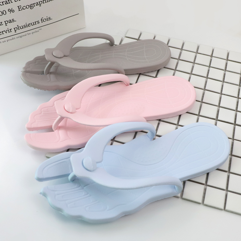 Detachable travel non-essential artifact slippers portable folding business trip bathroom non-slip women's beach swimming flip flops