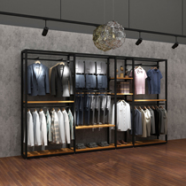 Clothing store display rack double-layer hanging hanging mens clothing shelf clothing display rack European-style special floor-to-ceiling metal