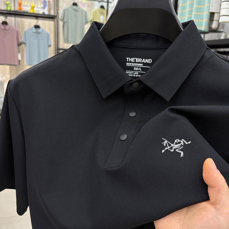 Outlet Clearance | Men's Summer Ice Silk Polo Shirt with Turn-Down Collar, Business Casual Short Sleeve Top Outlet Clearance | Men's Summer Ice Silk Polo Shirt with Turn-Down Collar, Business Casual Short Sleeve Top