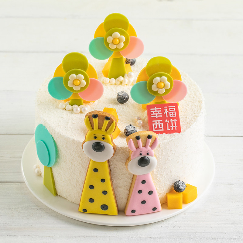 (Happiness West Pie Flagship Store) Happy Luke Bike Children's birthday cake Next afternoon tea Shenzhen Guangzhou Tongcheng Distribution