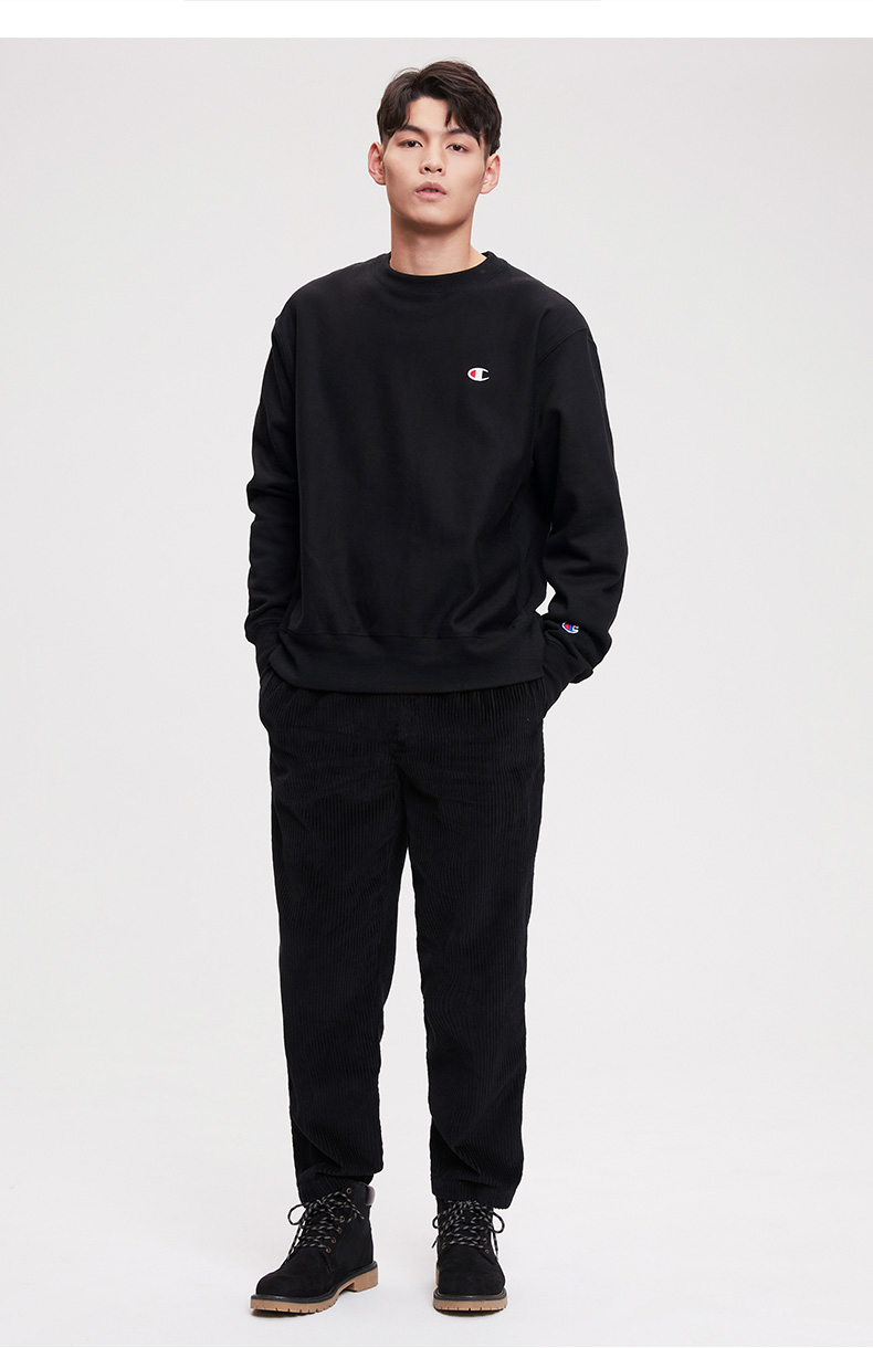 Champion/冠军 男女款美版小标logo抓绒卫衣 图5