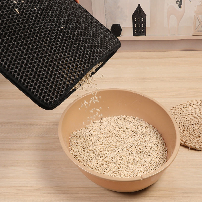 Cat litter pad double-layer anti-bringing out large cat pad sand control board splash-proof filter foot pad cat supplies mesh cat mat