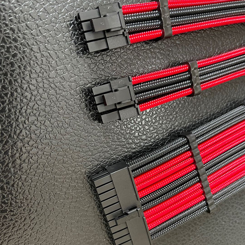 Power supply full module custom line white red power graphics card extension line comb color graphics card motherboard line