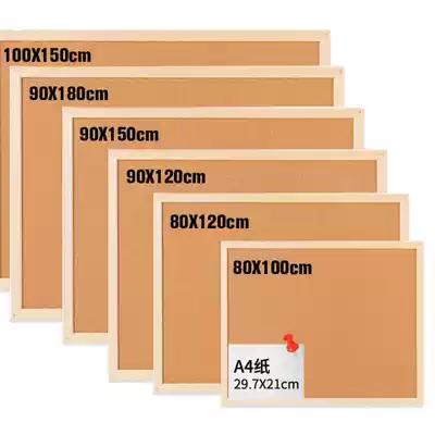 Wooden board photo wall ins wind message board Household hanging cork wall background photo wall hanging cork board photo wall Kindergarten cork message board Note board