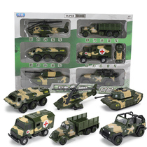Childrens tank toy Military Armored Vehicle Toy Car Set for boys Engineering Alloy pullback car Fire truck