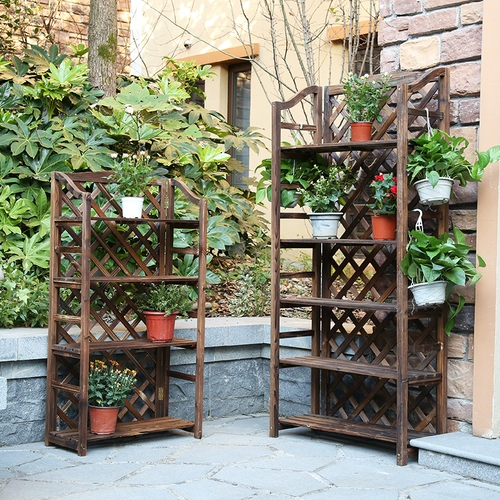 Деревянная цветочная стойка деревянные книжные полки