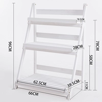 Три -слоя складного цветочного подставки (белый)