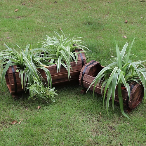 Маленькая коробка для выращивания растений, прямоугольный цветочный горшок из натурального дерева