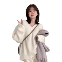 Thickened top womens spring and autumn bottoming shirt 2024 new style mid-length sweater loose inner layer maternity sweater winter