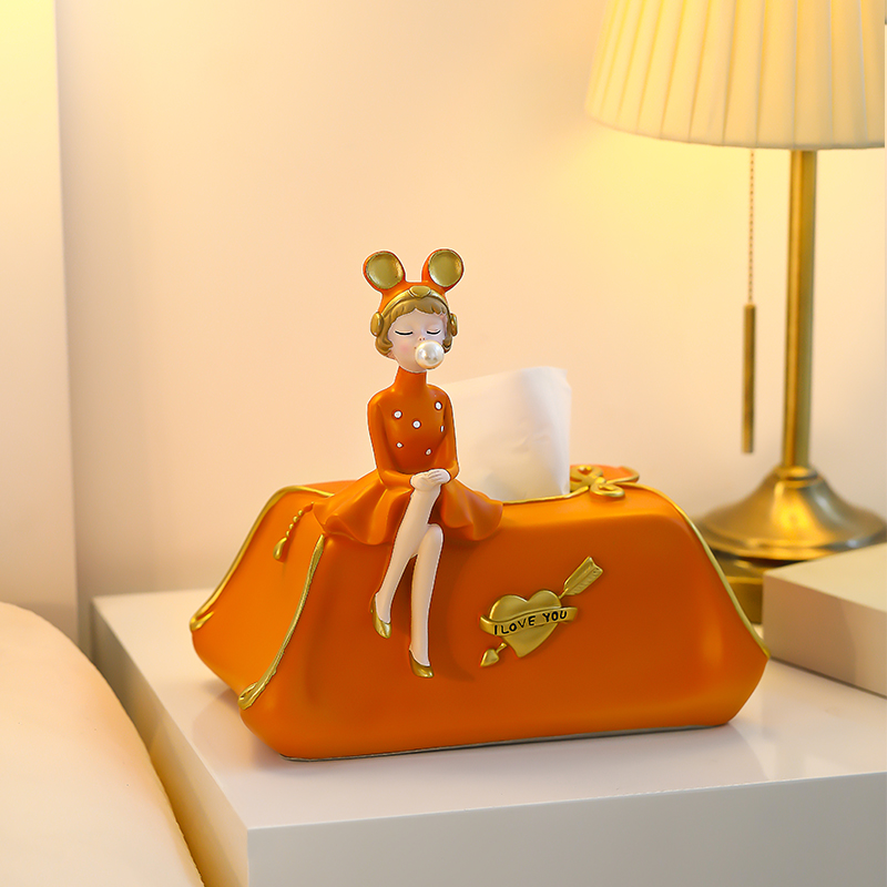 Nordic Creative Bubble Girl Tissue Box Swing upscale Light and luxurious home table Living room Desktop Table Tea Table Crammy-Taobao