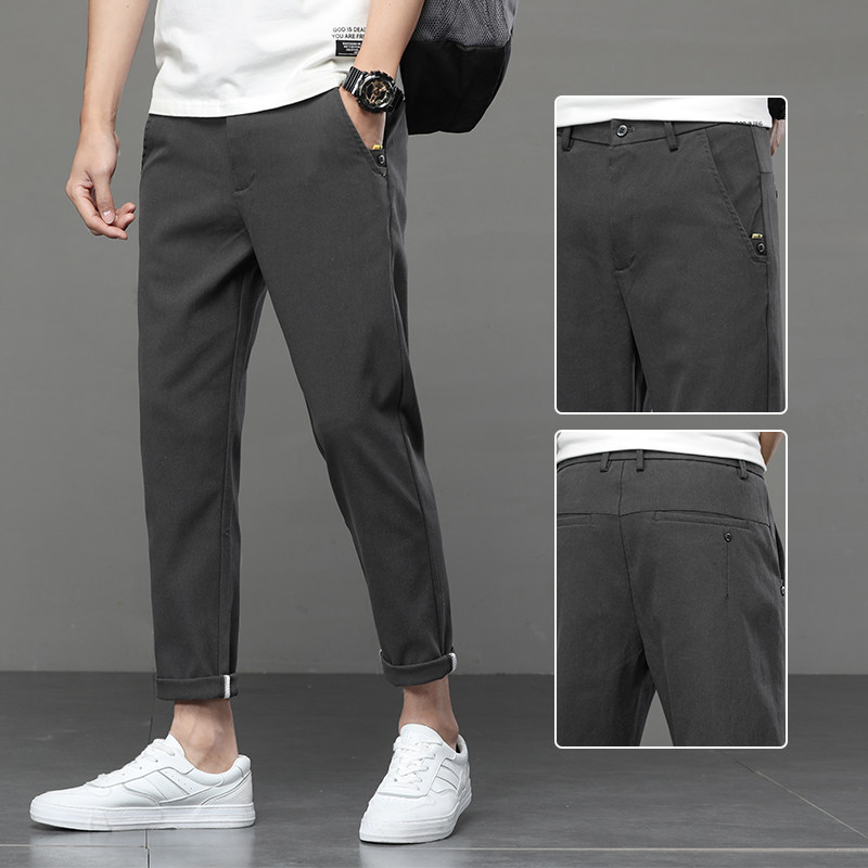 Pants Men's Autumn Winter New Western Dress Pants Casual Men's Pants Loose Straight Drum Men Pants 100 Hitch 9 Winter Pants