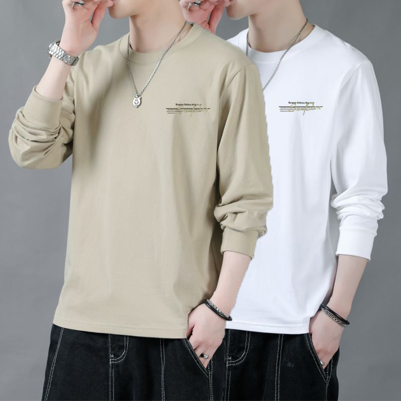 Tシャツ メンズ 長袖 夏 純綿 インナーウェア 白 ボトムス シャツ メンズ 薄手 セーター アウターウェア Tシャツ ボーイズ トップス